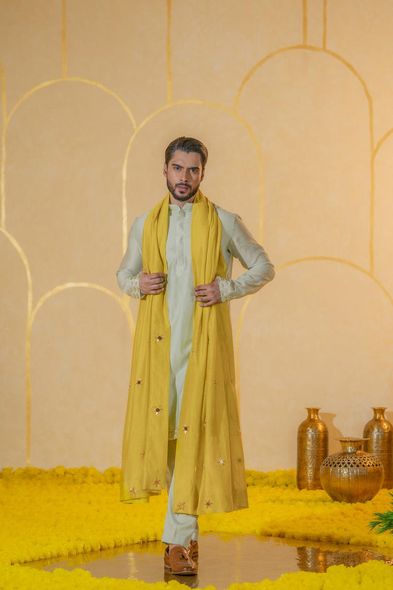 Powder Blue Long Kurta Set