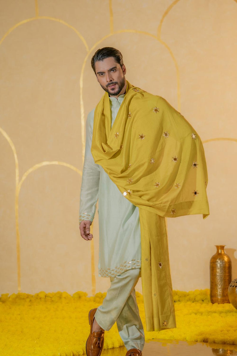 Powder Blue Long Kurta Set