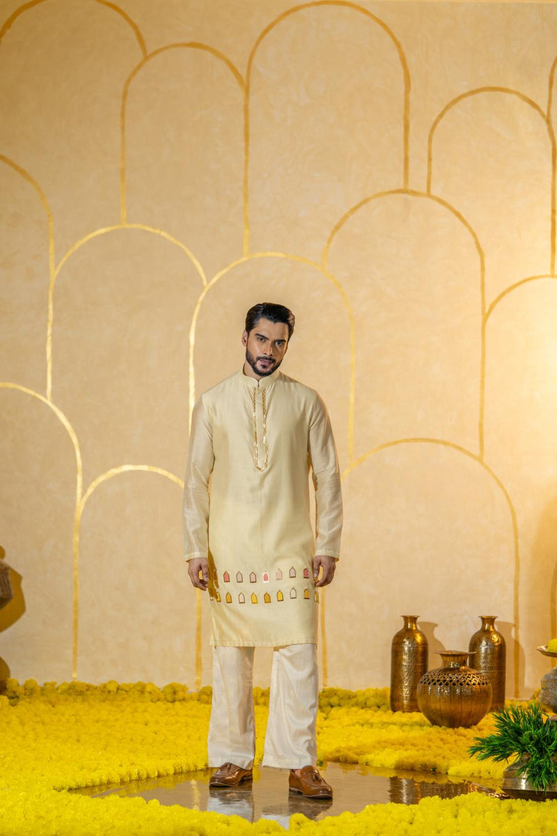 Multicolor Khidki Long Kurta Set