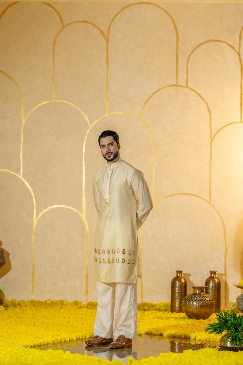 Multicolor Khidki Long Kurta Set