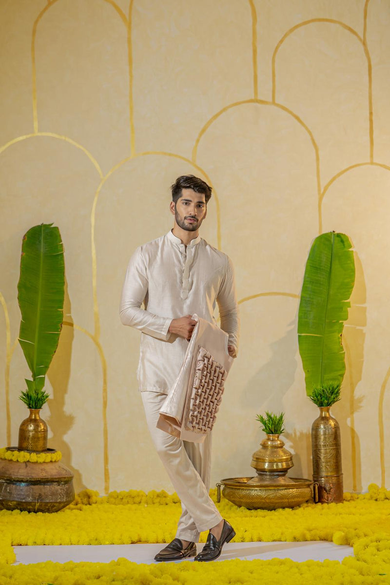 Dusty Ivory Kurta Set