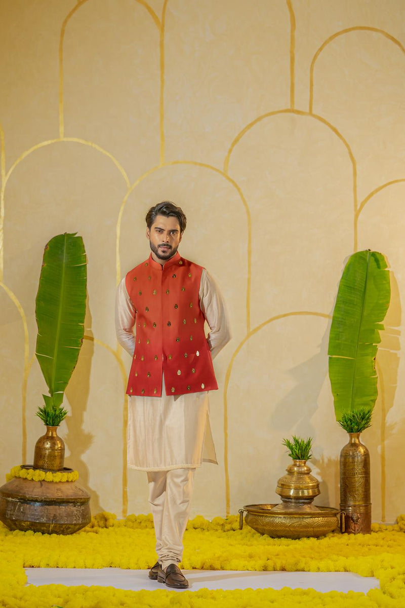 Dusty Pearl Gold Kurta Set