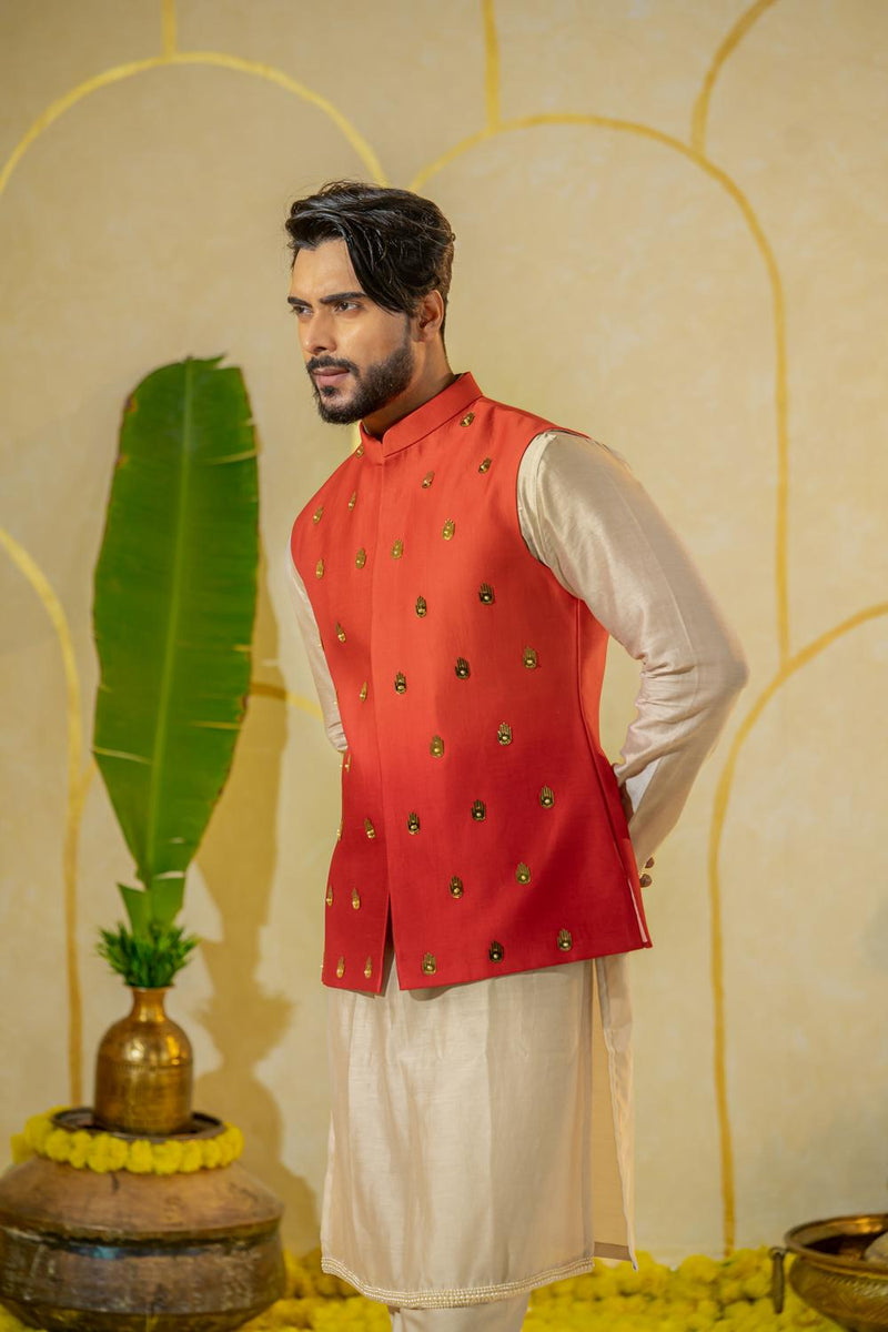 Dusty Pearl Gold Kurta Set