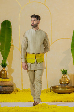 Khaki Warm Short Kurta Set