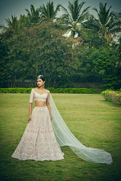 Rose Quartz Pink Lehenga