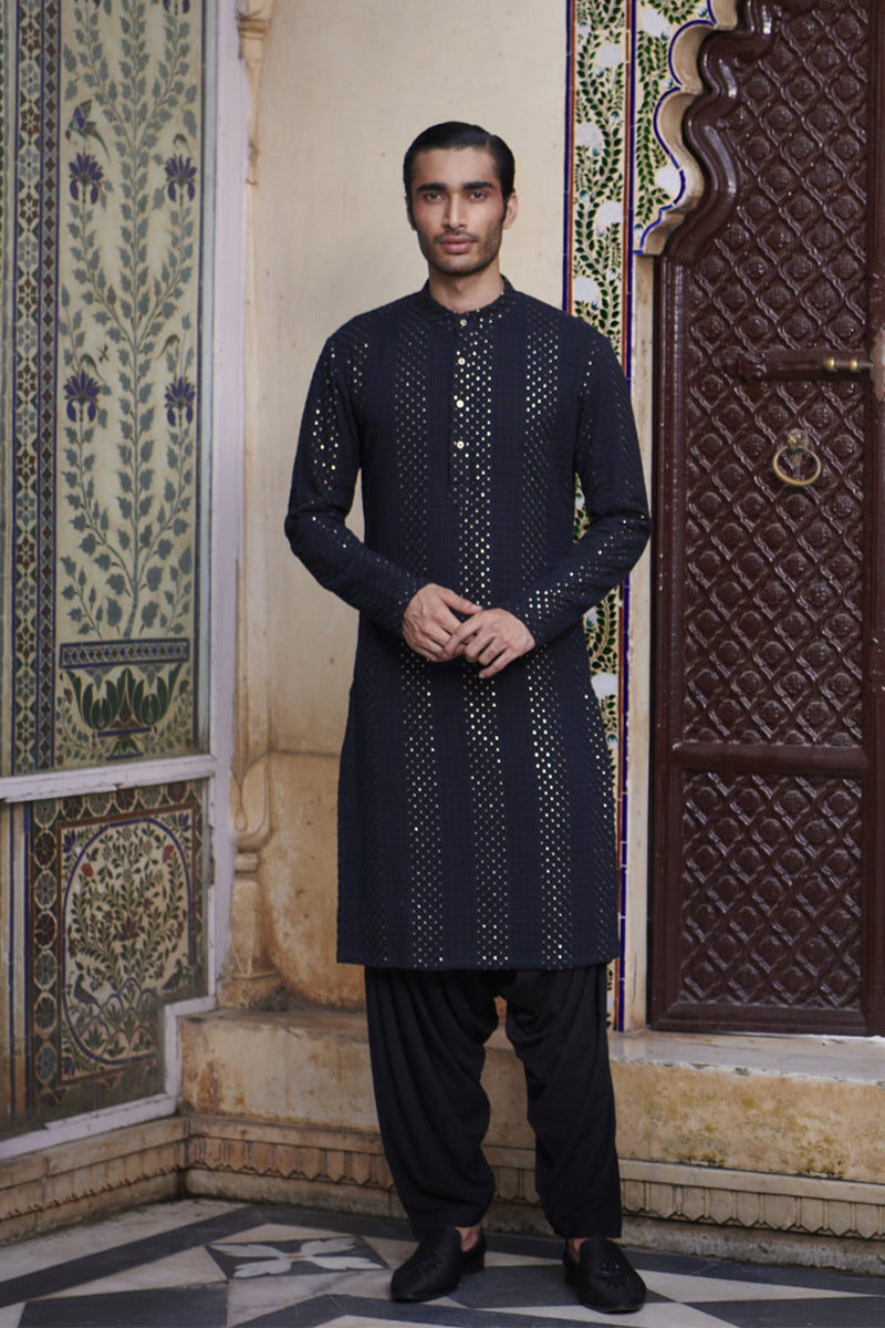 Navy Blue Patiala Set