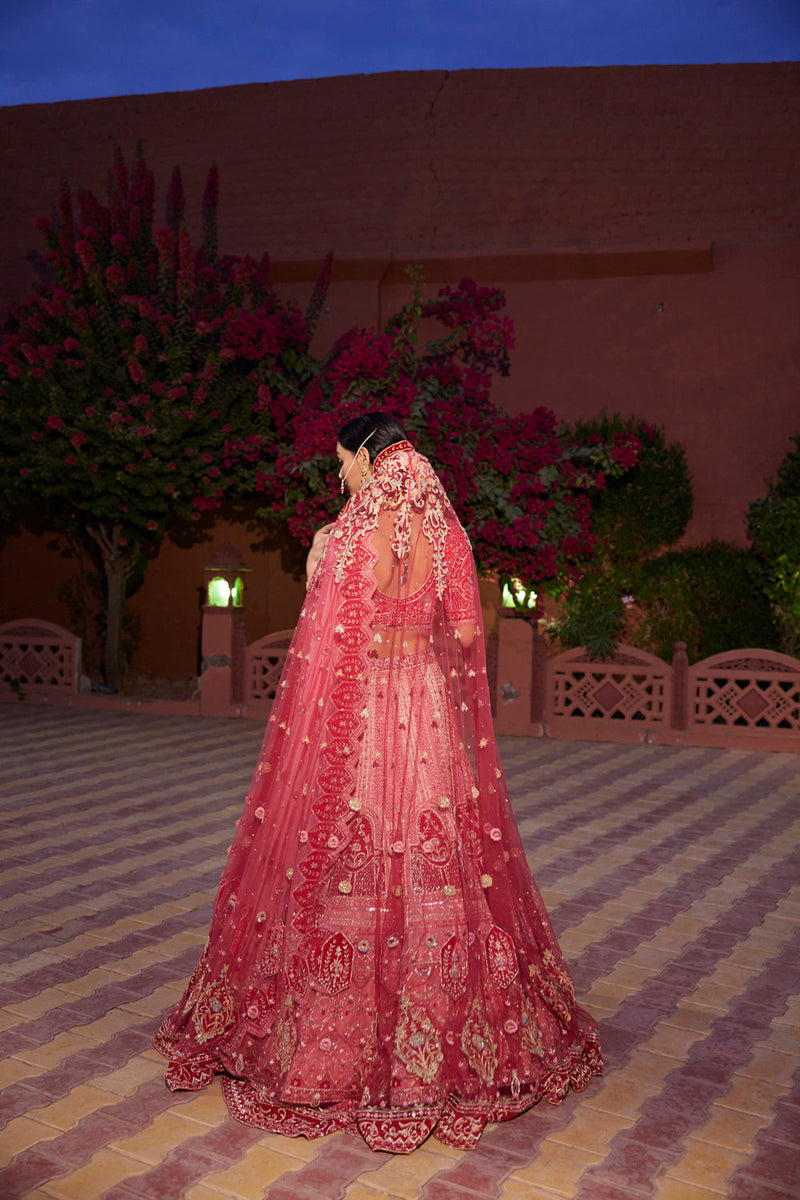 "Madhuban" Bubblegum Pink Zardosi Embroidered Lehenga Set