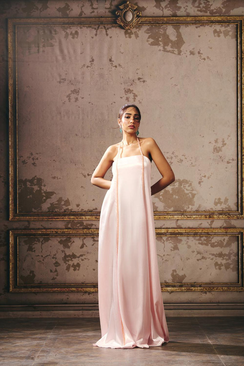 Baby Pink Trapeze Gown