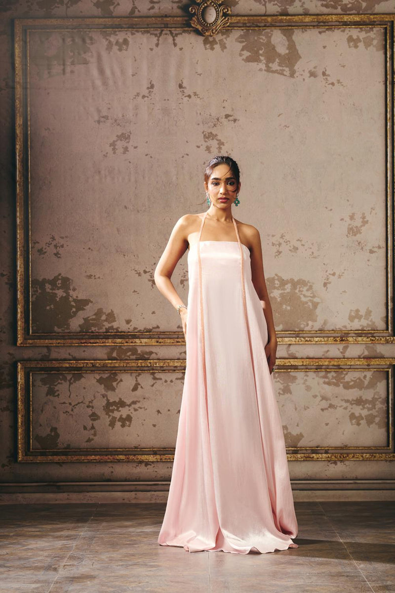 Baby Pink Trapeze Gown