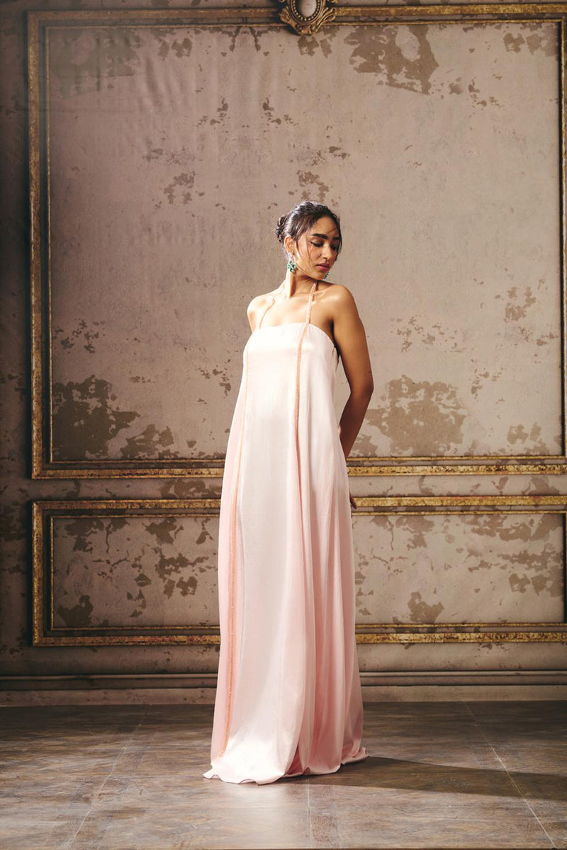 Baby Pink Trapeze Gown