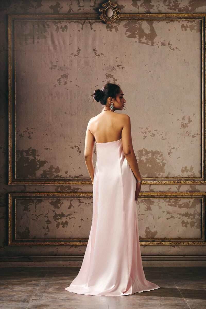 Baby Pink Trapeze Gown