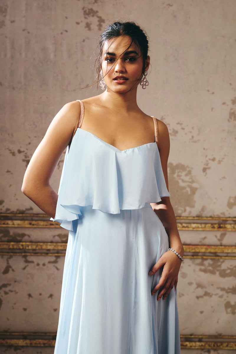 Powder Blue Layered Gown