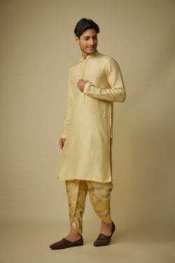 Yellow Kurta With Dhoti