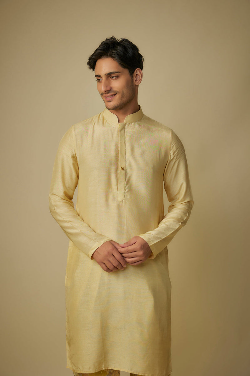 Yellow Kurta With Dhoti