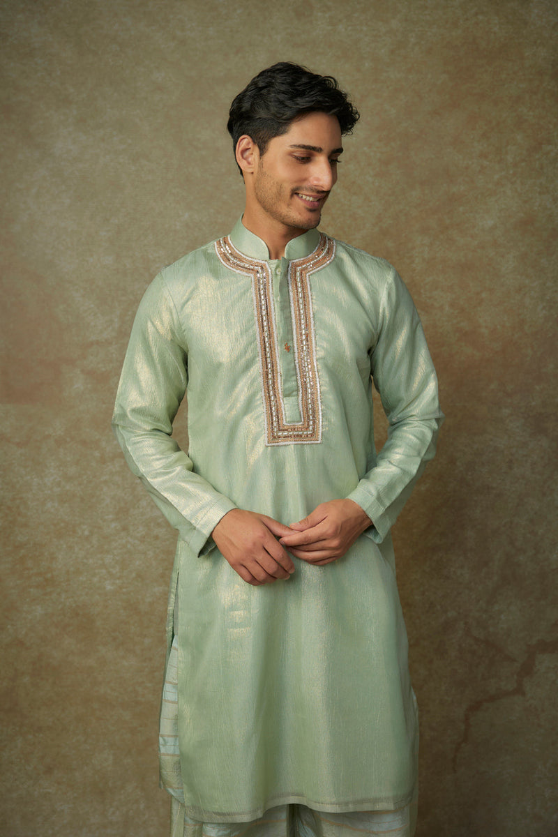 Sage Green Embroiderd Kurta Set