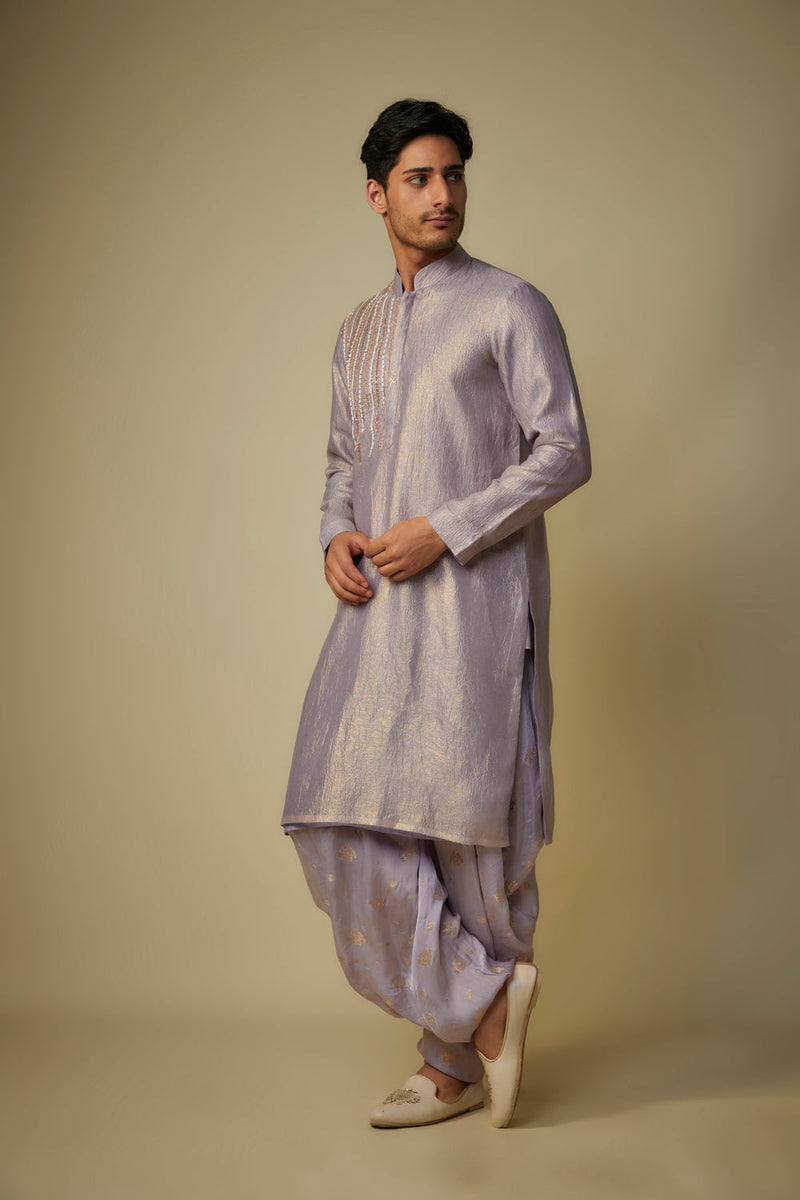 Lilac Embroiderd Kurta Set