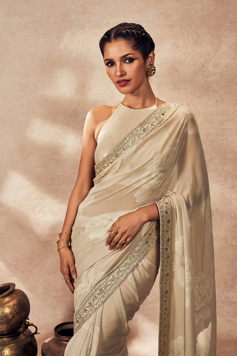 Ecru Gulaab Saree