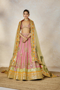 Rose Thandai Lehenga Set