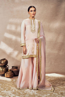 Baby Pink Whispering Lily Sharara Set