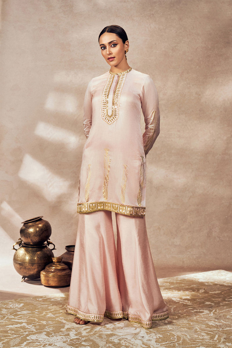 Baby Pink Whispering Lily Sharara Set