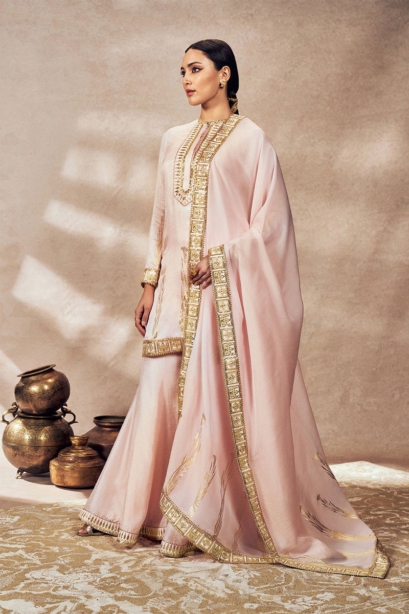 Baby Pink Whispering Lily Sharara Set