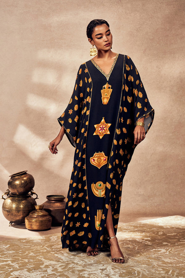 Black Trinkets Kaftan