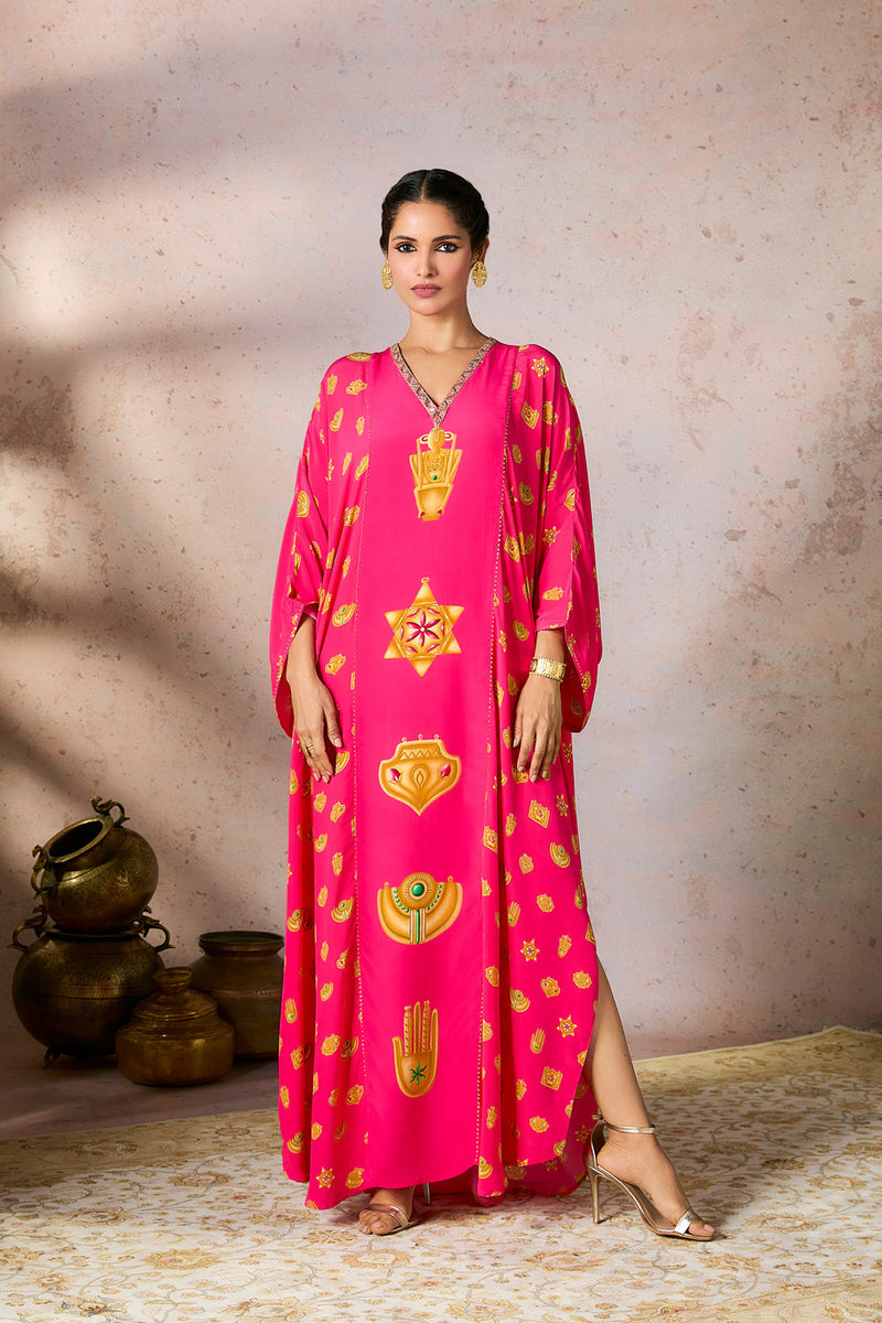 Pink Trinkets Kaftan