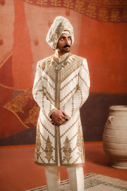 The Malai Burfi Sherwani Set