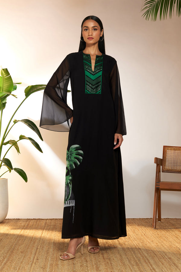 Tropicool Piano Embroidered Kaftan