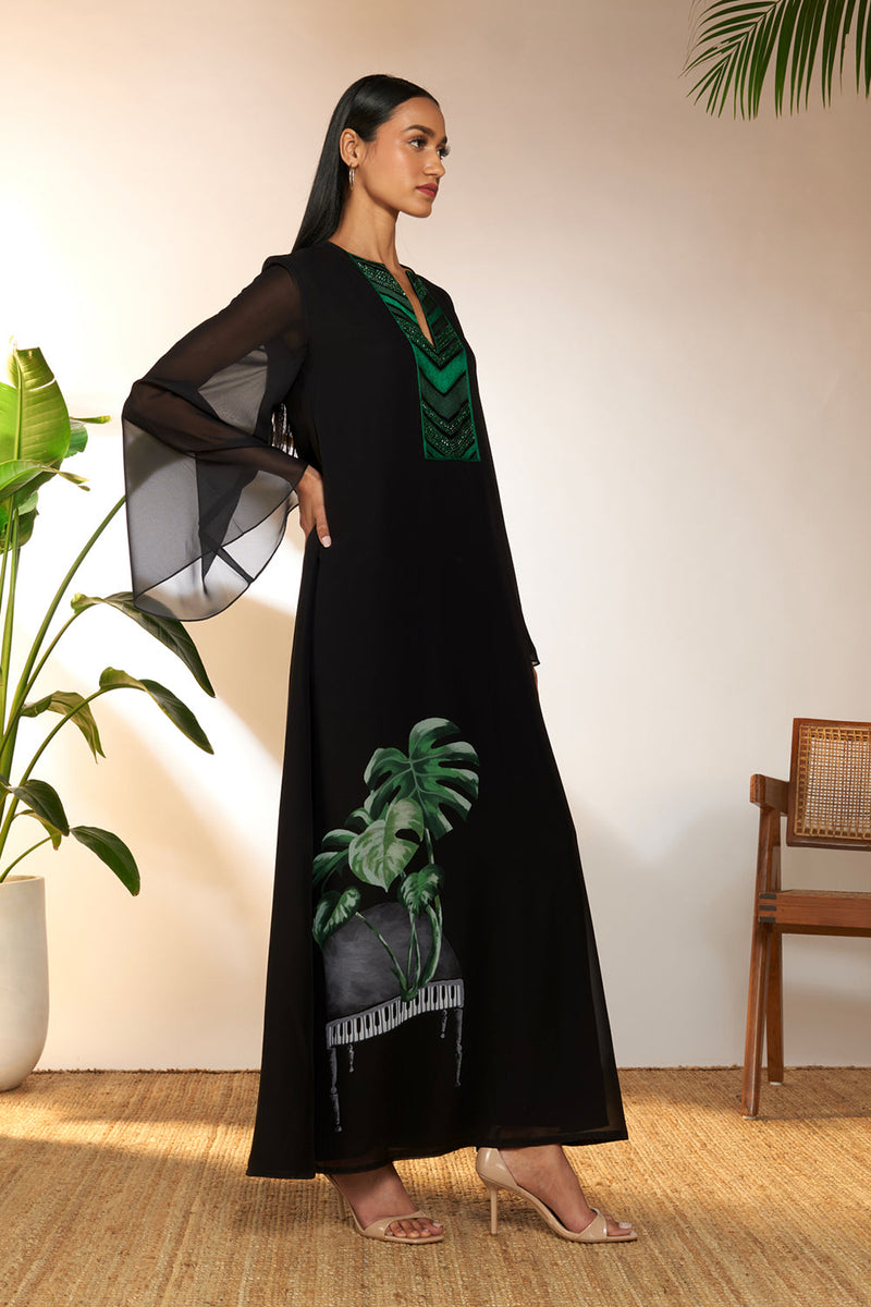 Tropicool Piano Embroidered Kaftan