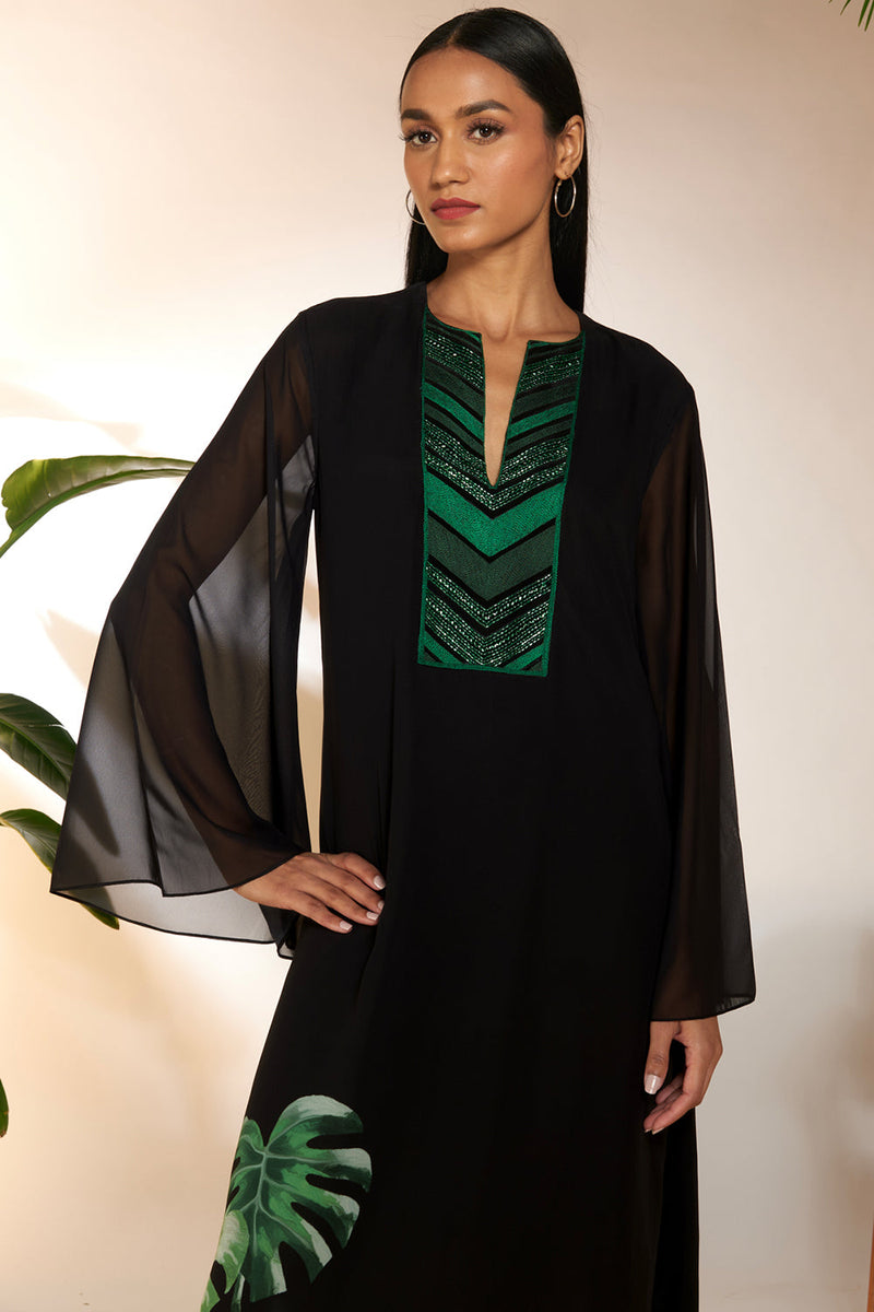 Tropicool Piano Embroidered Kaftan