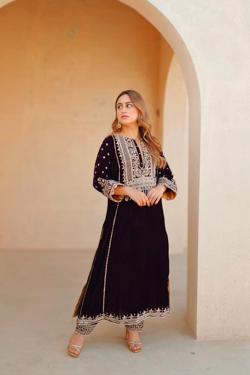 Marya - Long A-Line Kurta With Salwar