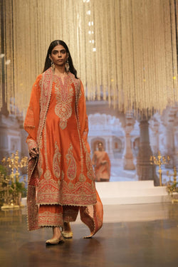 A-Line Kurta With Palazzo And Dupatta