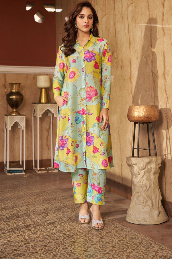 Ruya Aqua Kurta Set