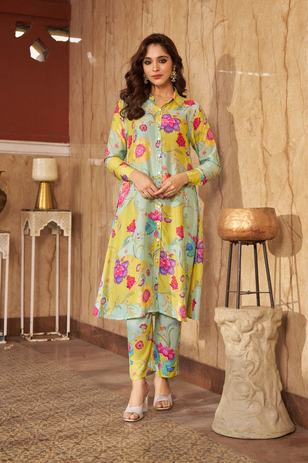 Ruya Aqua Kurta Set