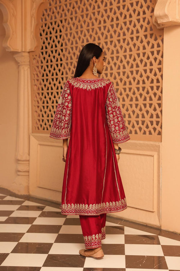 Aiman - Short Knee Length Chauga With Salwar And Odhni