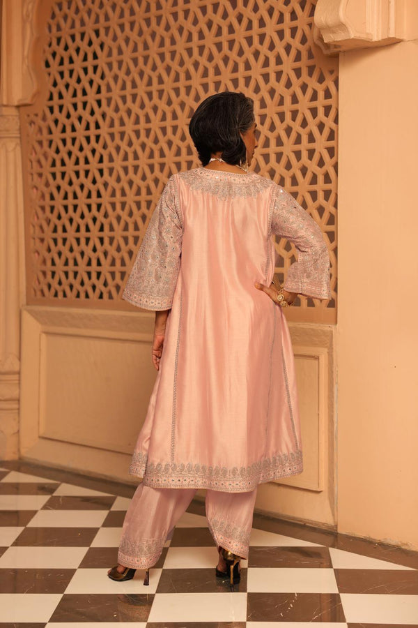 Aiman - Short Knee Length Chauga With Salwar And Odhni