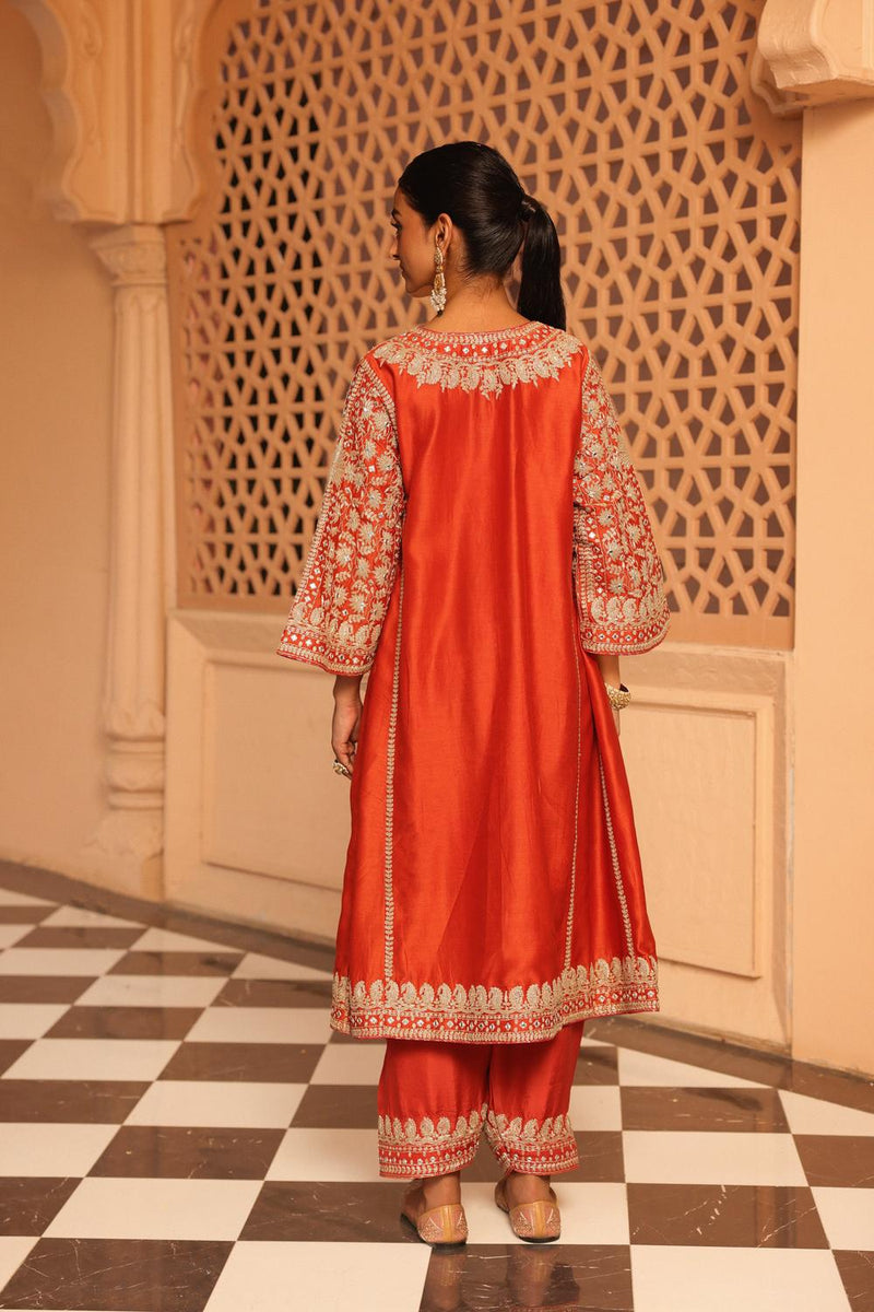 Aiman - Short Knee Length Chauga With Salwar And Odhni