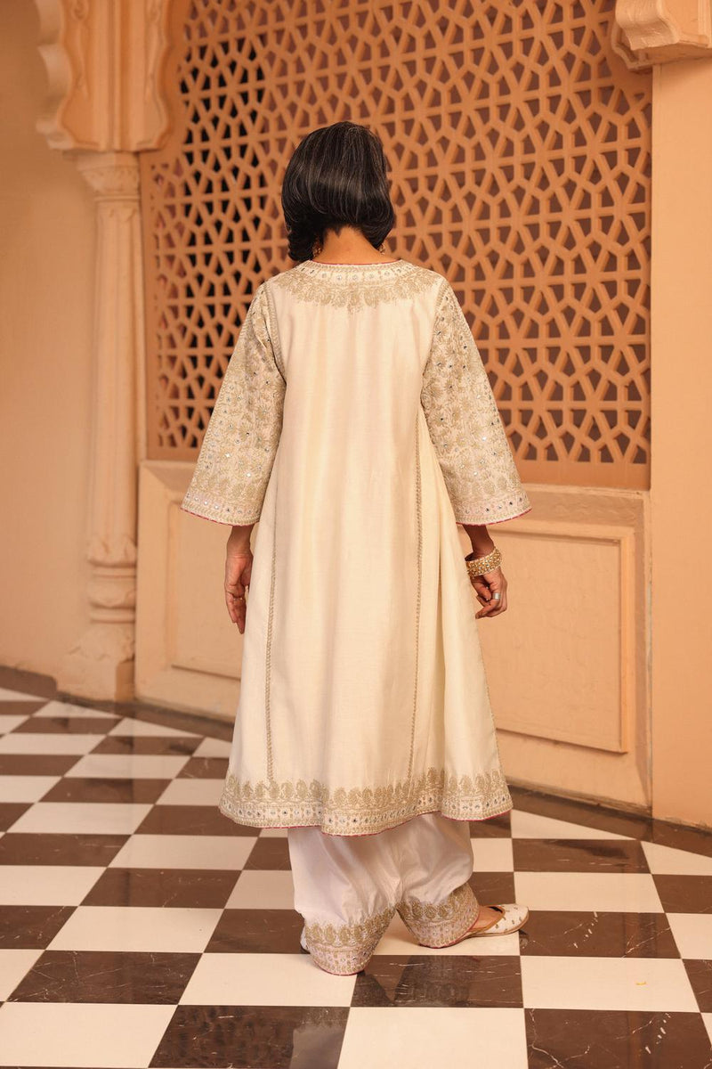 Aiman - Short Knee Length Chauga With Salwar And Odhni