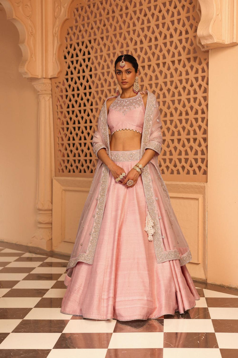 Humeyra - Rosepink Lehenga With Blouse And Dupatta