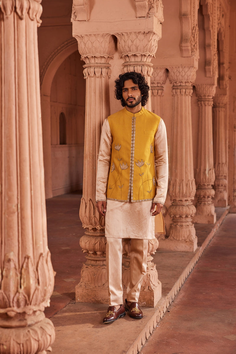 Marigold Nehru Jacket Set