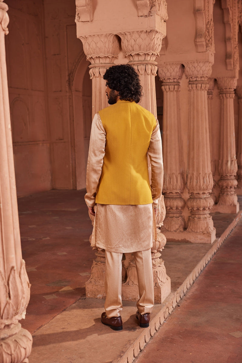 Marigold Nehru Jacket Set