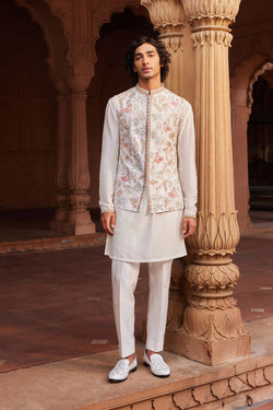 Flamingo Nehru Jacket Set