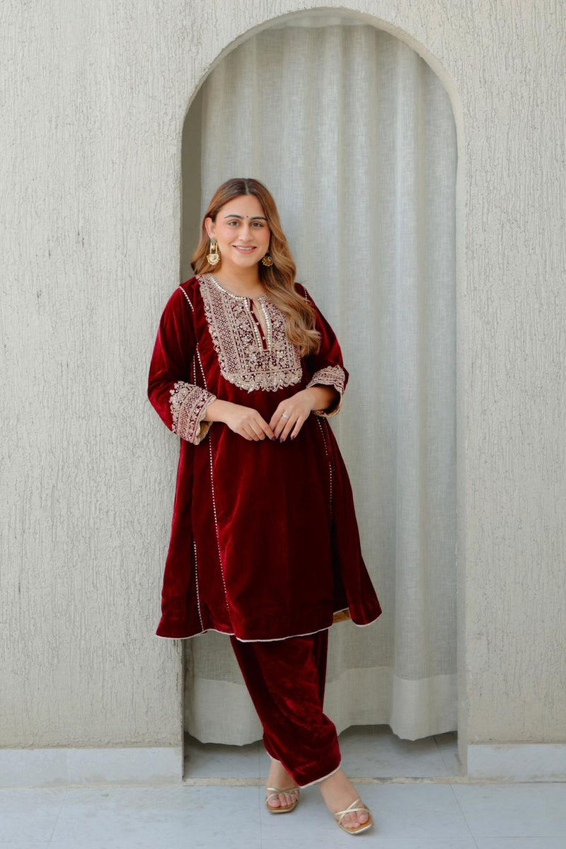 Nisreen - Short Kalidaar Chauga With Salwar