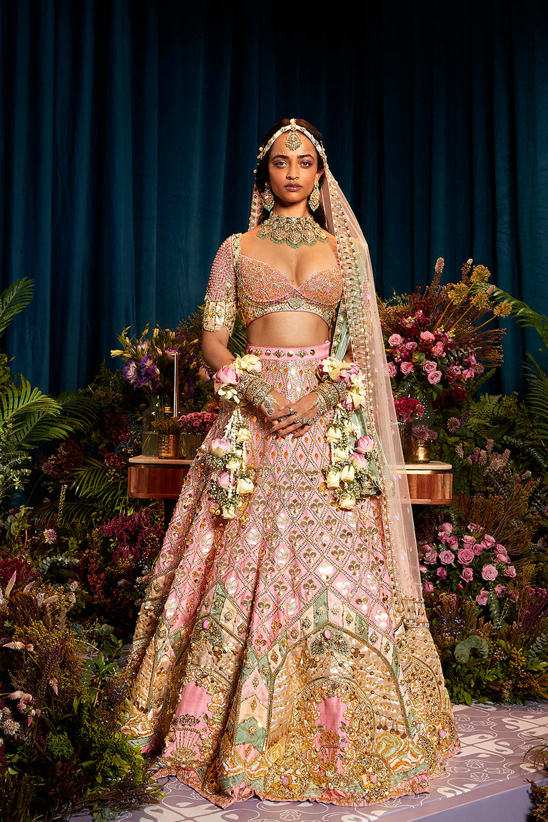 Alice - Baby Pink Royal Carriage Lehenga Set