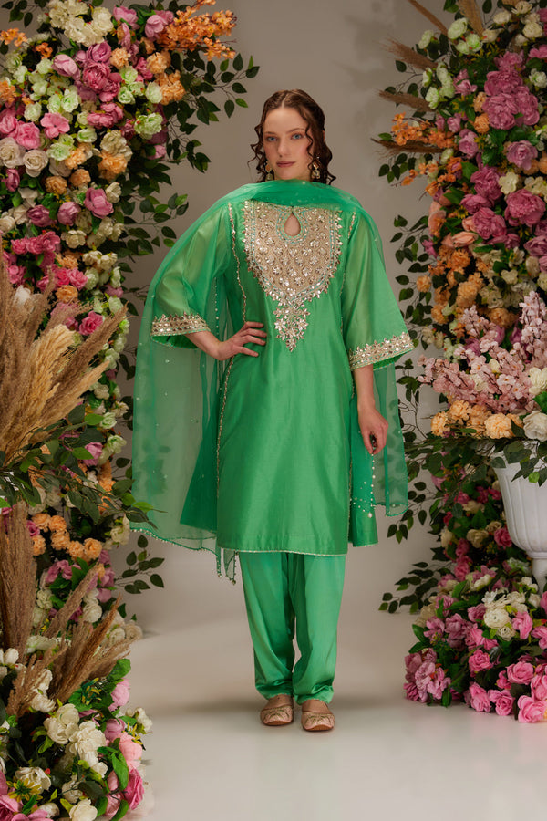 Green Kurta Set