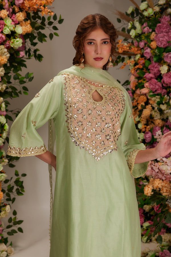 Pista Green Kurta Set