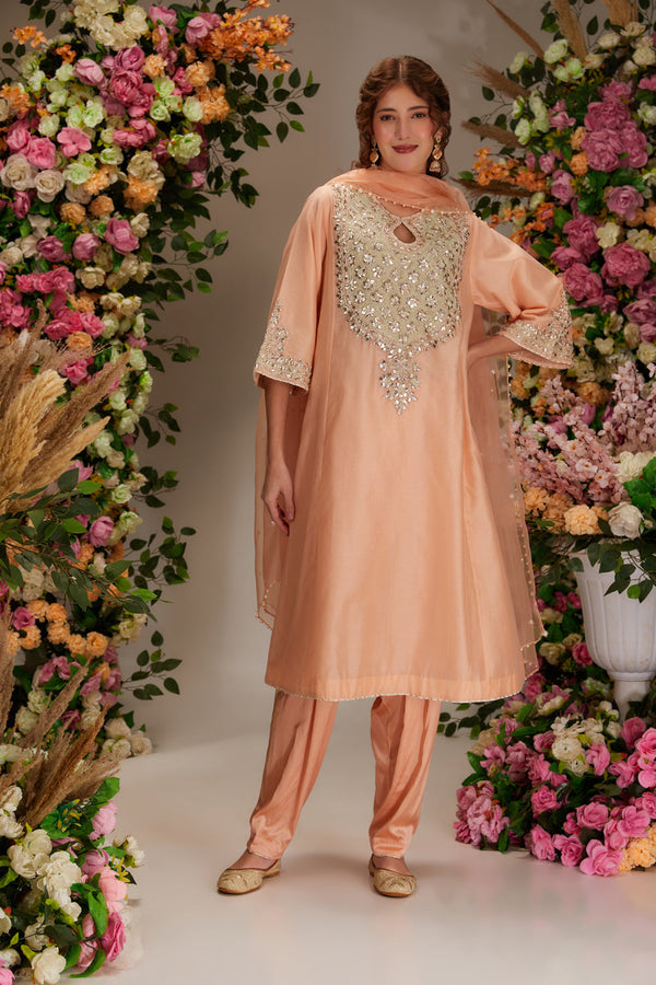 Peach Kurta Set