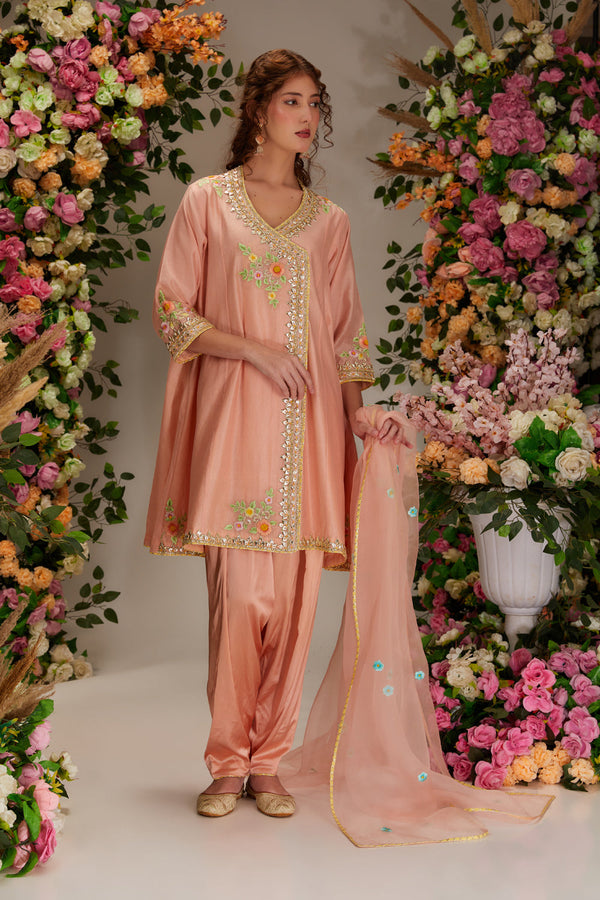 Peach Kurta Set