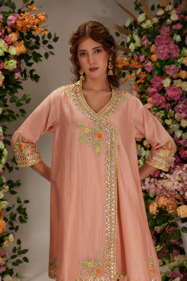 Peach Kurta Set